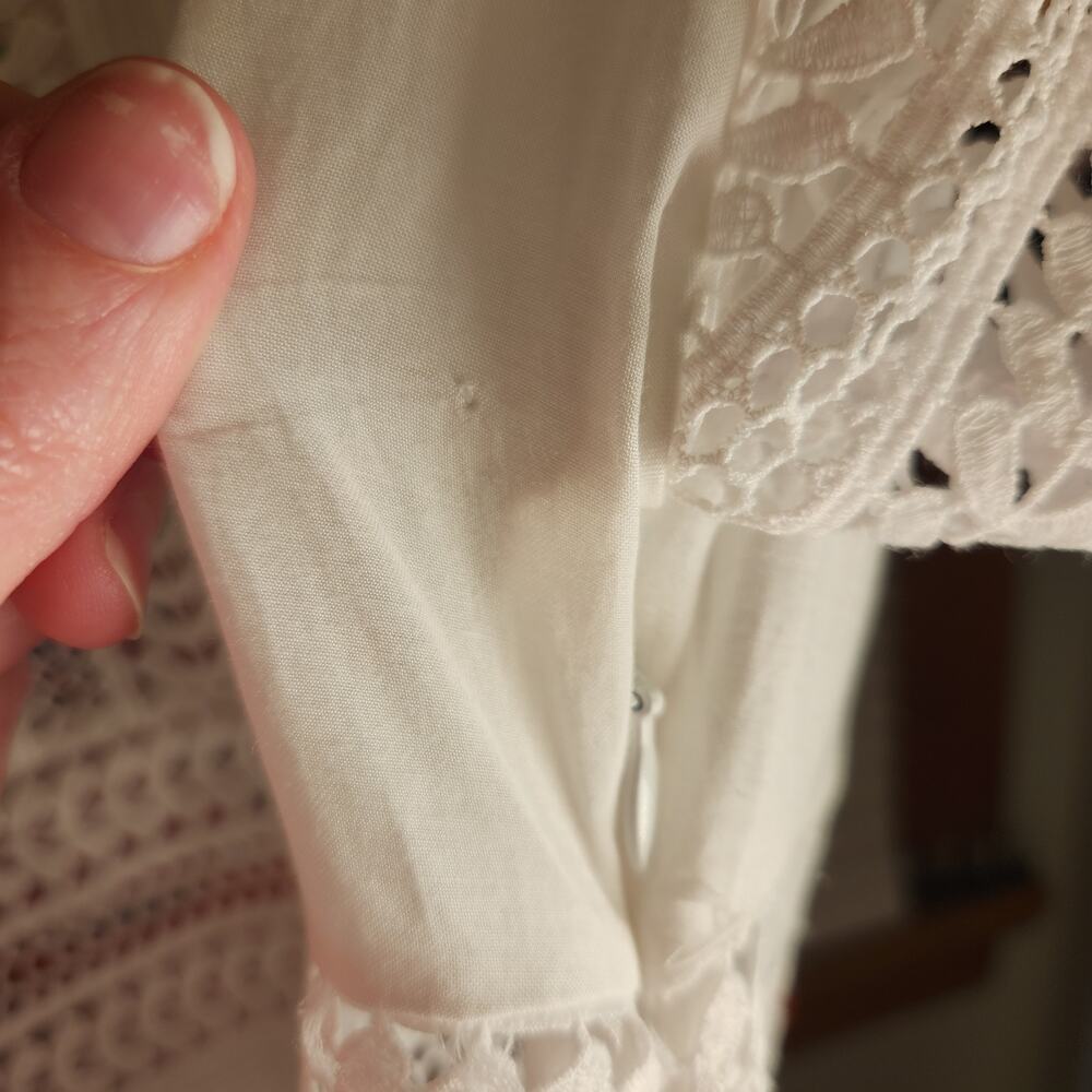 BANANA REPUBLIC NWT White Auriene Lace Maxi Dress, Size Medium - Picture 15 of 15